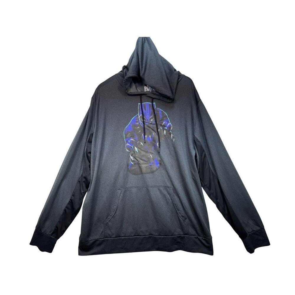 Marvel Mens Black Panther Pullover Hoodie Sweatshirt Size Mens 2X Black Graphic